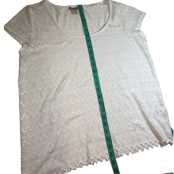 Lucky Brand Lace Boho Tee size L - Picture 13 of 16